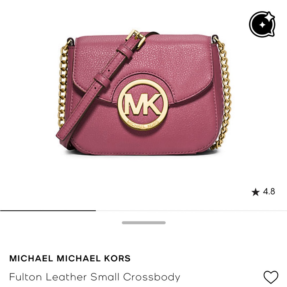 Michael Kors Maroon Leather Crossbody Bag